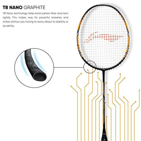 Li-Ning Turbo 99 Carbon Fibre Racket with Free Full Cover (84 Grams. 30 lbs. ) | KIBI Sports - KIBI SPORTS