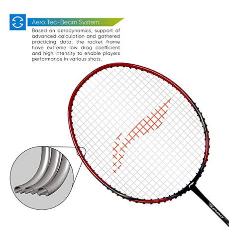 Li-Ning Turbo X 70 G4 Strung Graphite Badminton Racquet (Black/Lime) with Free Full Racket Cover | KIBI Sports Li-Ning