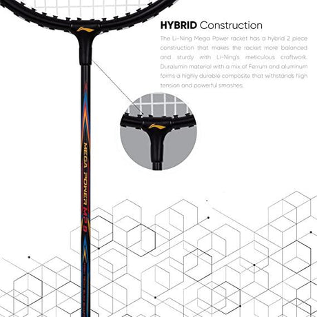 Li-Ning Mega Power Badminton Racquet with Smash Power Frame with Free Full Cover | KIBI Sports - KIBI SPORTS