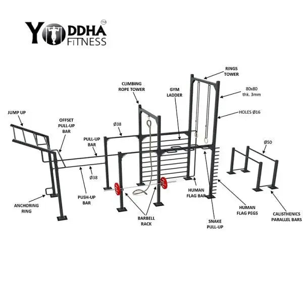 Yoddha Calisthenics Rig – Extreme 3  | KIBI Sports KIBI Sports
