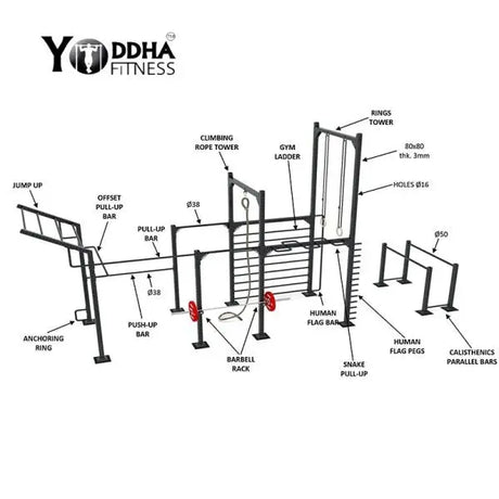 Yoddha Calisthenics Rig – Extreme 3  | KIBI Sports KIBI Sports