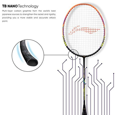 Li-Ning Turbo 99 Carbon Fibre Racket with Free Full Cover (84 Grams. 30 lbs. ) | KIBI Sports - KIBI SPORTS