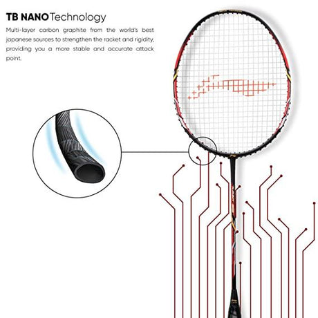 Li-Ning Turbo 99 Carbon Fibre Racket with Free Full Cover (84 Grams. 30 lbs. ) | KIBI Sports - KIBI SPORTS