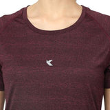 Kronos Raglan Grindle Striper | Women's | Crimson | KIBI Sports - KIBI SPORTS