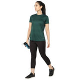 Crew Neck Tops | Women's | Bottle Green | KIBI Sports - KIBI SPORTS