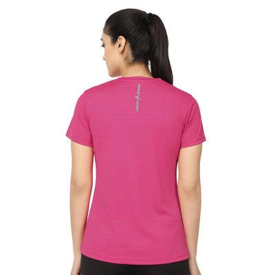 Kronos Crew Neck Tops | Women's | Flamboyant Pink | KIBI Sports - KIBI SPORTS