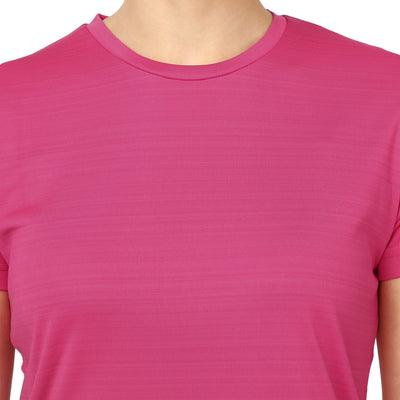Kronos Crew Neck Tops | Women's | Flamboyant Pink | KIBI Sports - KIBI SPORTS