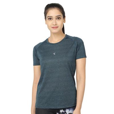 Kronos Raglan Grindle Striper | Women's | Intense Aqua | KIBI Sports - KIBI SPORTS
