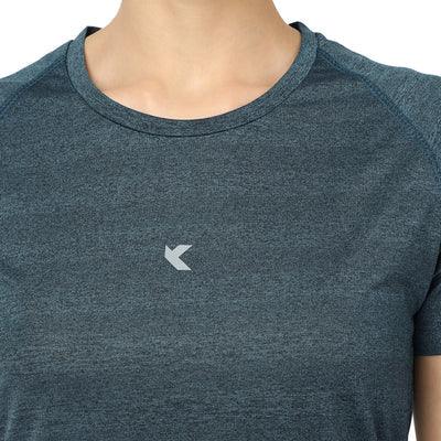 Kronos Raglan Grindle Striper | Women's | Intense Aqua | KIBI Sports - KIBI SPORTS