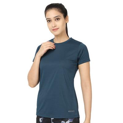 Kronos DRI-FIT Crew Neck Tee | Women's | Cobalt Blue | KIBI Sports - KIBI SPORTS