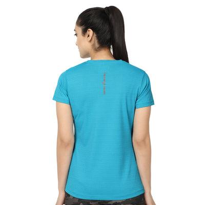 Kronos DRI-FIT Crew Neck Tee | Women's | Indian Blue | KIBI Sports - KIBI SPORTS