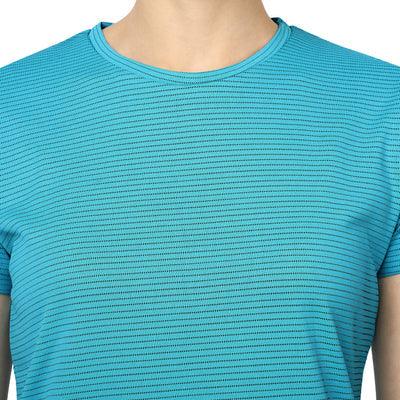 Kronos DRI-FIT Crew Neck Tee | Women's | Indian Blue | KIBI Sports - KIBI SPORTS