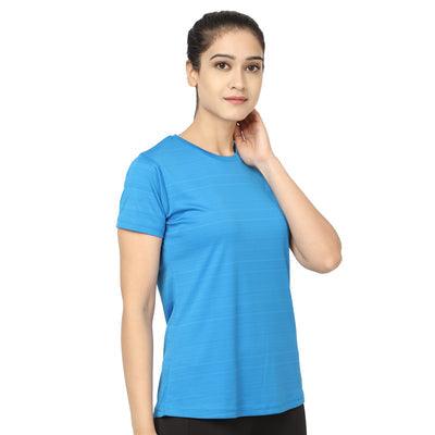 Kronos Crew Neck Tops | Women's | Indian Blue | KIBI Sports - KIBI SPORTS
