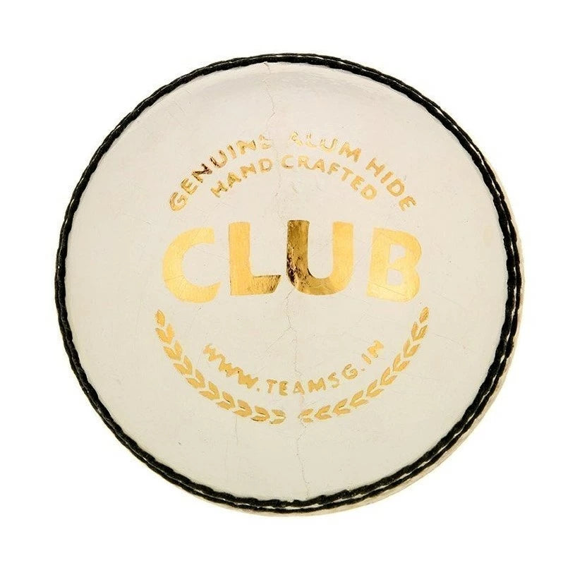 SG Club™ White High Quality Four-Piece Water Proof Cricket Leather Ball