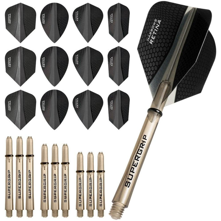 HARROWS Retina Dart Flights and Shafts Combo Kit - KIBI SPORTS