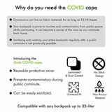 The COVID Cape – Virus Shield and Rain Cover of Backpack - KIBI SPORTS