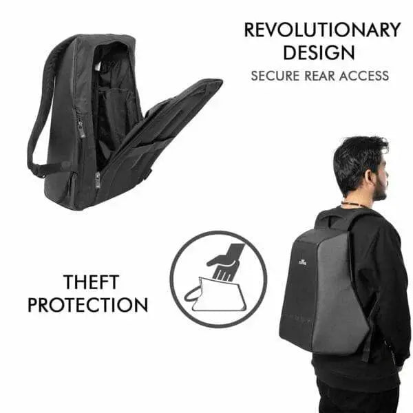 Ghost Carbon Fiber – 25 litres, 15.6 Inch Anti-Theft Laptop Backpack - KIBI SPORTS