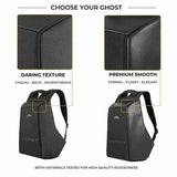 Ghost Carbon Fiber – 25 litres, 15.6 Inch Anti-Theft Laptop Backpack - KIBI SPORTS