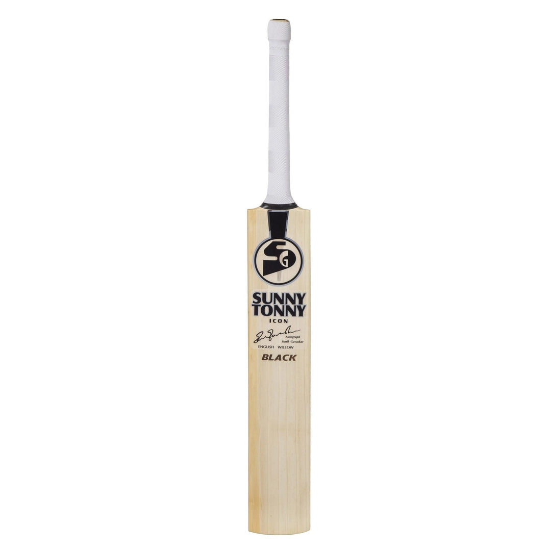 SG Sunny Tonny Icon Black – Grade 3 world’s finest English willow hard presse & traditionally shaped Cricket Bat (Leather Ball) - KIBI SPORTS