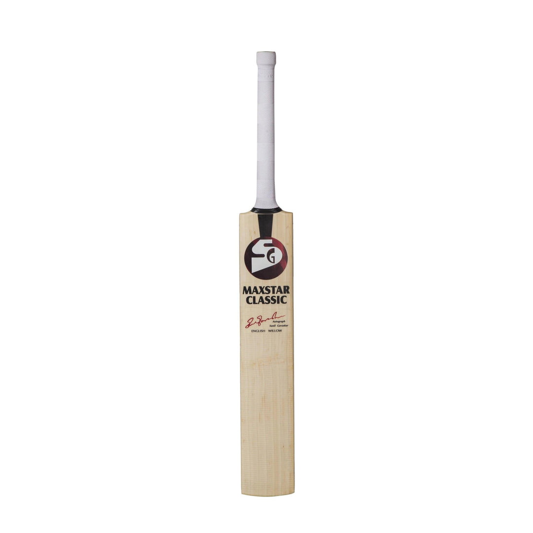 SG Maxstar Classic Traditionally Shaped English Willow grade 6 Cricket Bat (Leather Ball) - KIBI SPORTS