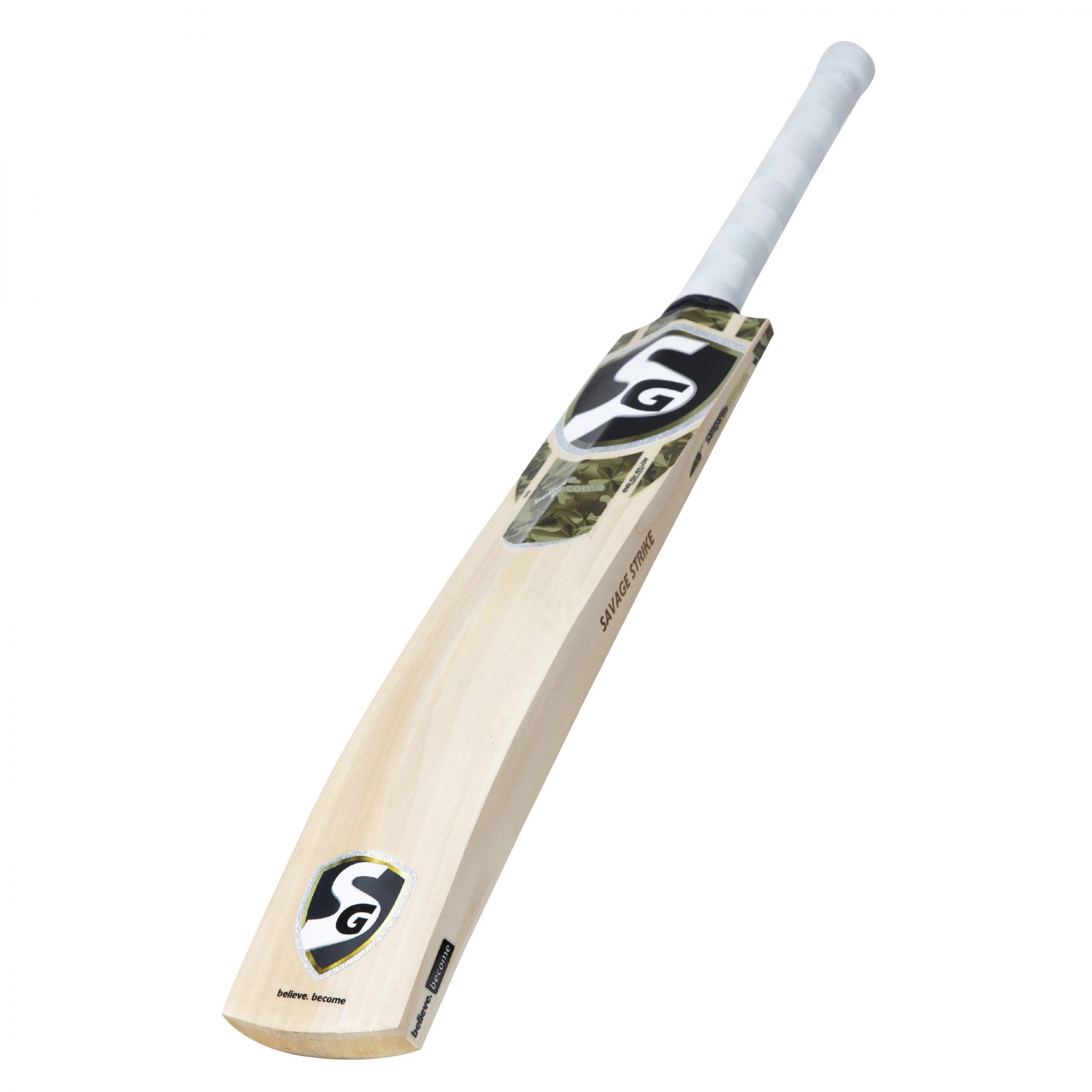 SG Savage Strike Finest English Willow grade 2 Cricket Bat (Leather Ball) - KIBI SPORTS