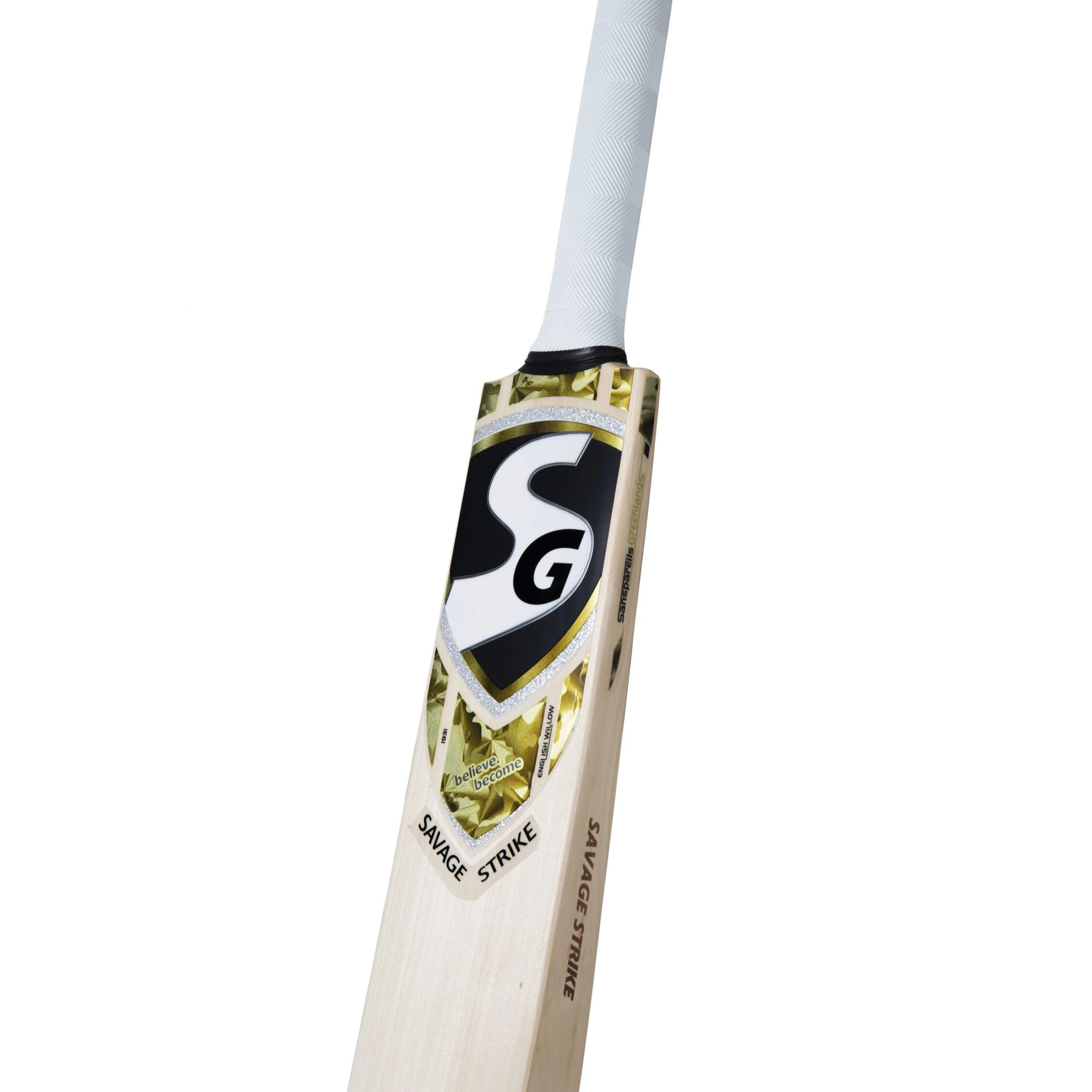 SG Savage Strike Finest English Willow grade 2 Cricket Bat (Leather Ball) - KIBI SPORTS