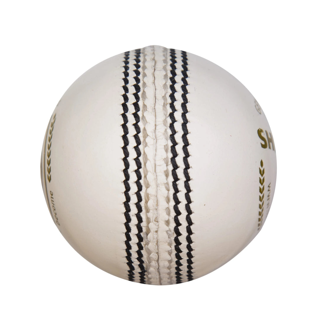 SG Shield 20 White high quality two piece Leather cricket ball made from high quality alum tanned leather