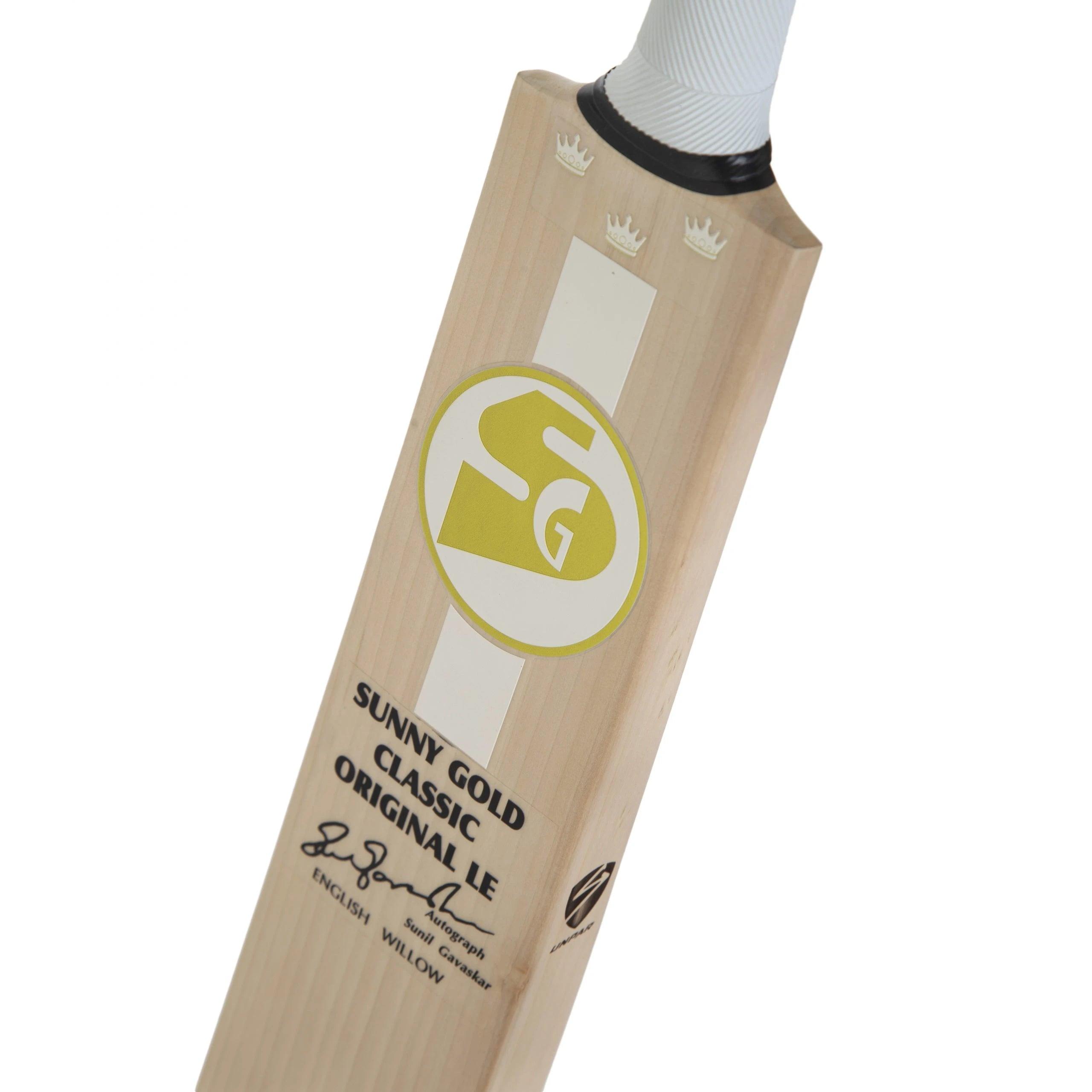 SG Sunny Gold Classic Original LE Grade 1 Worlds Finest English Willow highest quality and performance Cricket Bat (Leather Ball) - KIBI SPORTS
