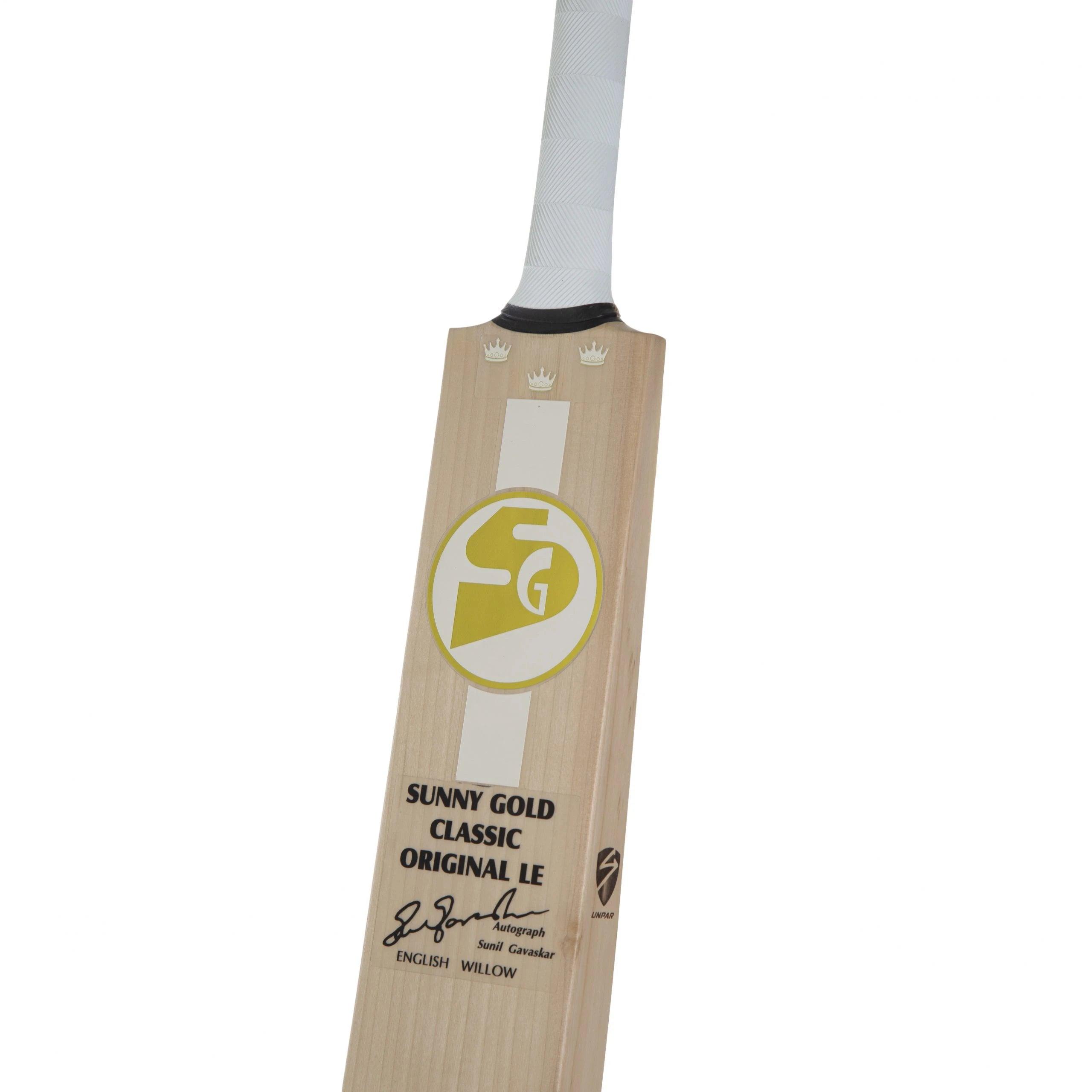 SG Sunny Gold Classic Original LE Grade 1 Worlds Finest English Willow highest quality and performance Cricket Bat (Leather Ball) - KIBI SPORTS