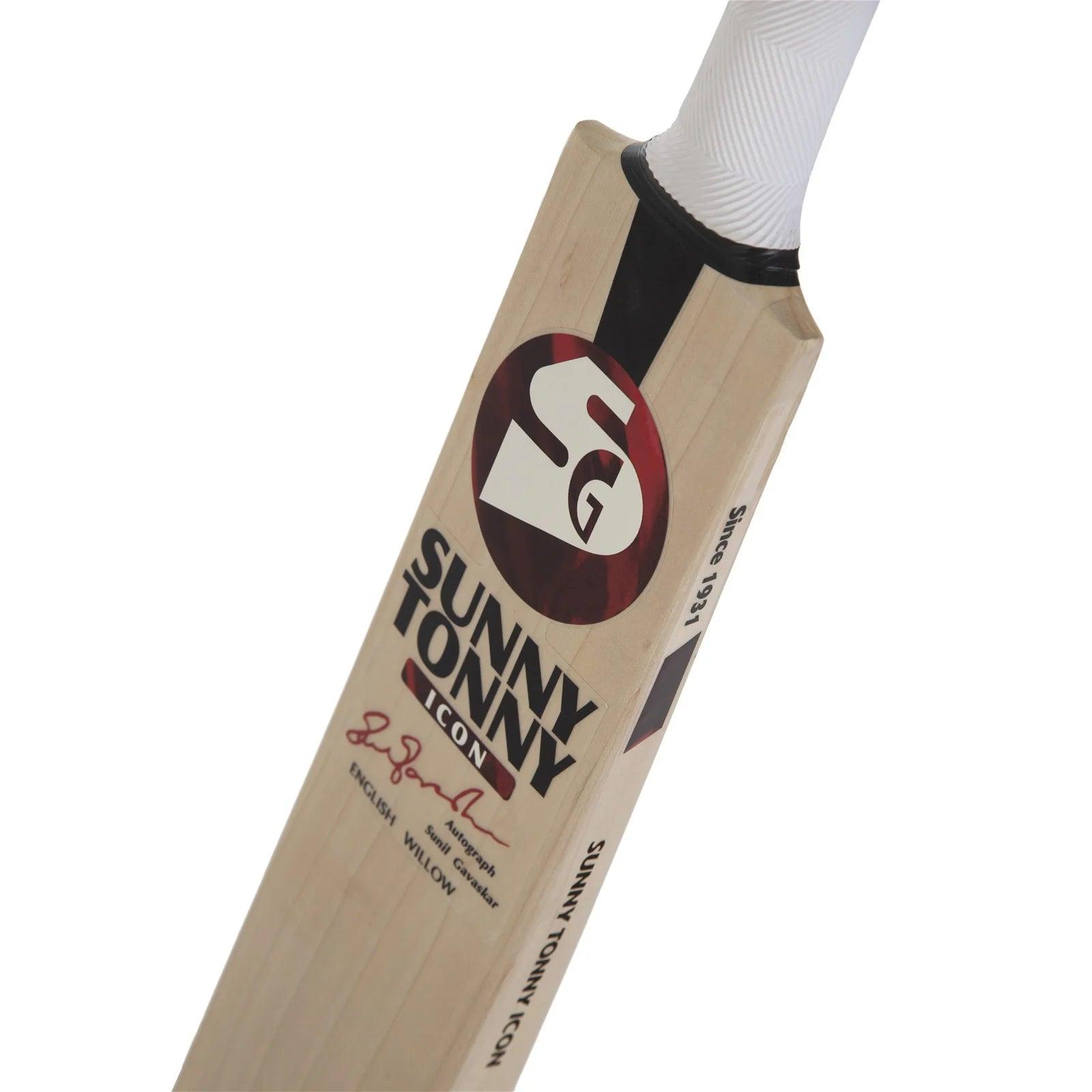 SG Sunny Tonny Icon – Grade 3 world’s finest English willow hard pressed & traditionally shaped Cricket Bat (Leather Ball) - KIBI SPORTS