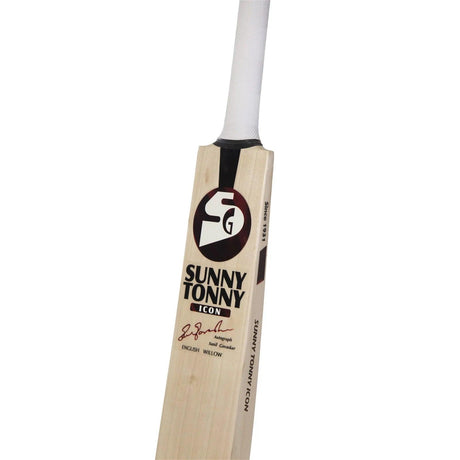 SG Sunny Tonny Icon Black – Grade 3 world’s finest English willow hard presse & traditionally shaped Cricket Bat (Leather Ball) - KIBI SPORTS