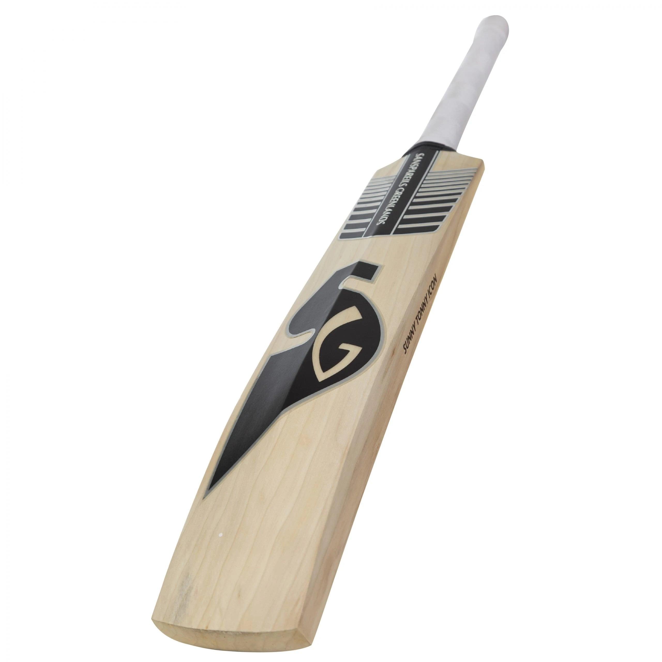 SG Sunny Tonny Icon Black – Grade 3 world’s finest English willow hard presse & traditionally shaped Cricket Bat (Leather Ball) - KIBI SPORTS