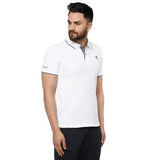 Kronos Slim Fit Cotton Polo | Men's | Pure White | KIBI Sports - KIBI SPORTS
