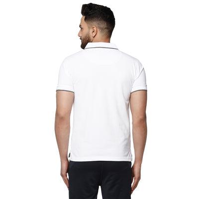 Kronos Slim Fit Cotton Polo | Men's | Pure White | KIBI Sports - KIBI SPORTS