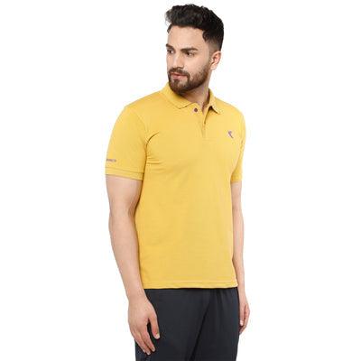 Kronos Slim Fit Cotton Polo | Men's | Groovy Mustard | KIBI Sports - KIBI SPORTS