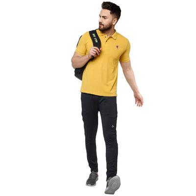 Kronos Slim Fit Cotton Polo | Men's | Groovy Mustard | KIBI Sports - KIBI SPORTS