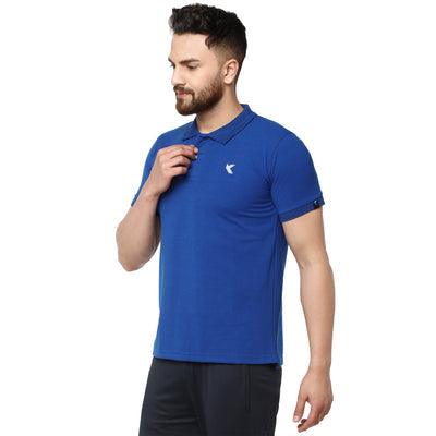 Kronos Slim Fit Cotton Polo | Men's | Royal Blue | KIBI Sports - KIBI SPORTS