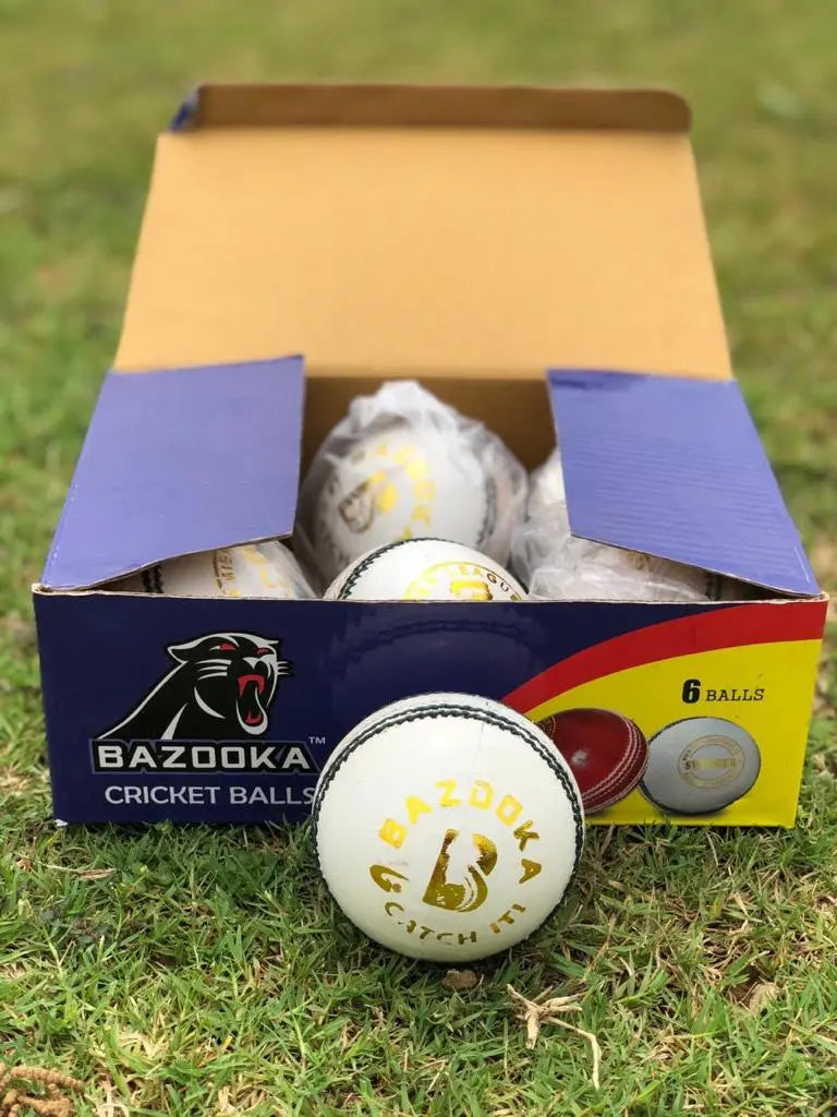 Bazooka White Cricket Ball | Cricket | KIBI Sports BAZOOKA