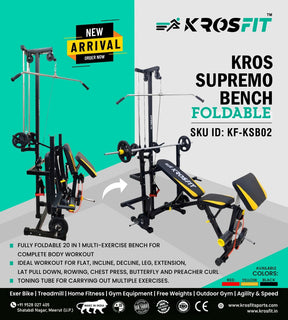 Krosfit Supremo Bench Foldable | GYM | KIBI Sports KrosFit