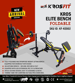 Krosfit Elite Bench Foldable | GYM | KIBI Sports - KIBI SPORTS