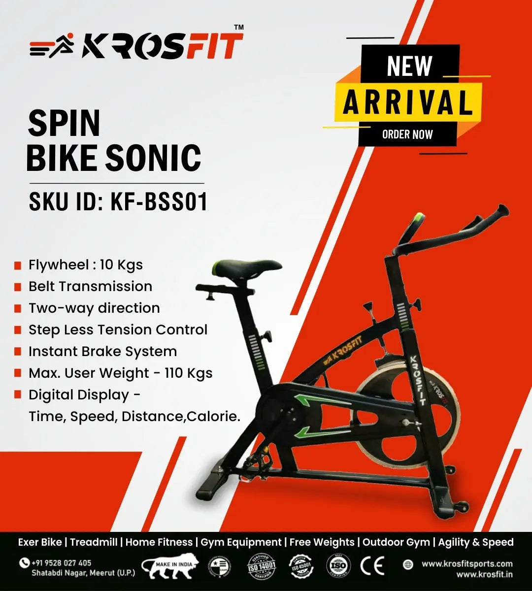 Krosfit Spin Bike Sonic | GYM | KIBI Sports KrosFit