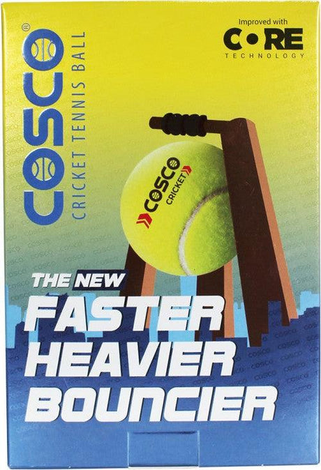 Cosco Light Cricket Tennis Ball (Pack of 6) - Cosco Cricket Equipment