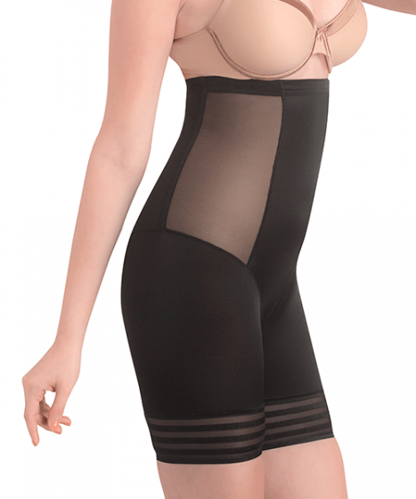 Omtex Coral High Waist and Short Thigh Shaper | Black | KIBI Sports - KIBI SPORTS