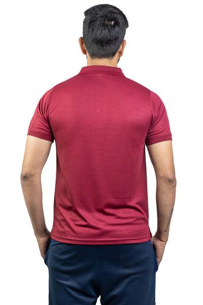 Kronos DRI-FIT Polo T-shirt | Men's | Maroon | KIBI Sports - KIBI SPORTS