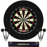 DARTSTORE – The Complete Kit : Pro Surround, Samurai II Dartboard, Throwline Oche, 6 Darts - KIBI SPORTS