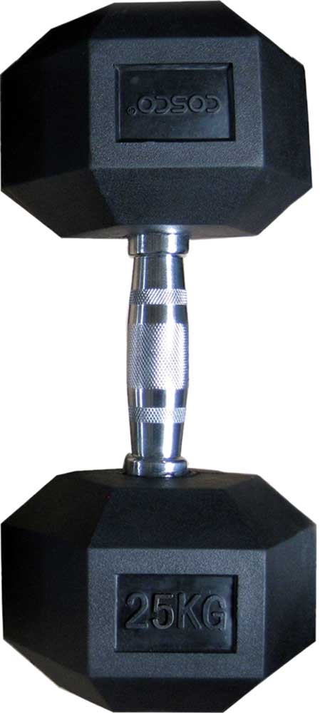 Cosco Rubber Dumbbell | 25kg | KIBI Sports