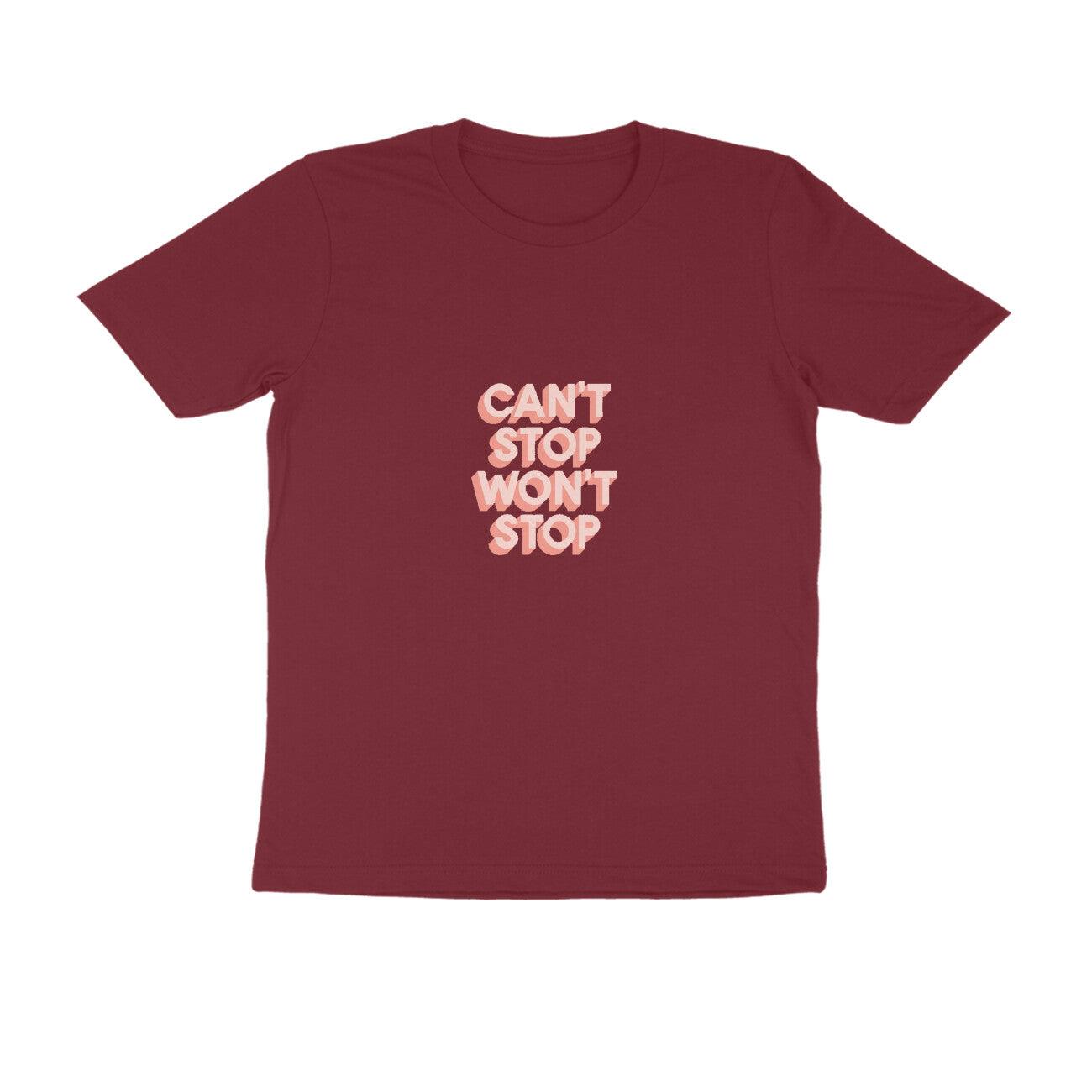 Cant Stop Wont Stop | KIBI SPORTS MERCHANDISE | HALF SLEEVE T-SHIRT - ROUND NECK - KIBI SPORTS