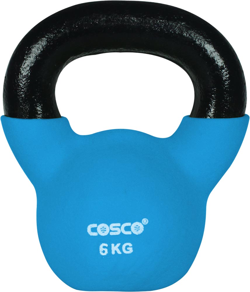 Cosco Vinyl Dumbbell Kettlebell- 6 Kgs | KIBI Sports Cosco