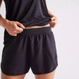 Domyos Women Gym Shorts Polyester 2 In 1 Black Domyos