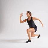 Domyos Women Gym Shorts Polyester 2 In 1 Black Domyos